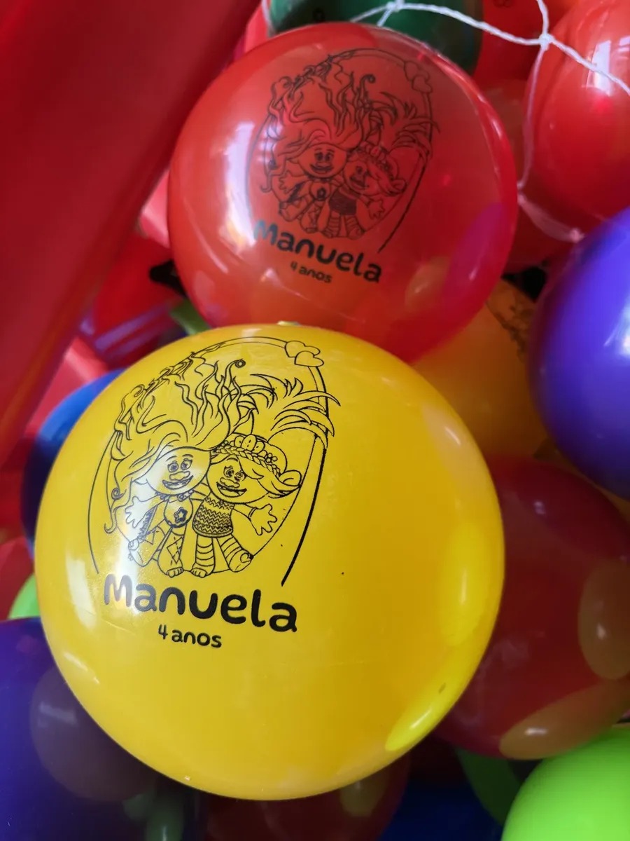 Bola Vinil Inflável para Decoração, Piscina, Lembrancinhas de Festas e Eventos Tam 20, 25 e 40cm Sbola - Imagem 7