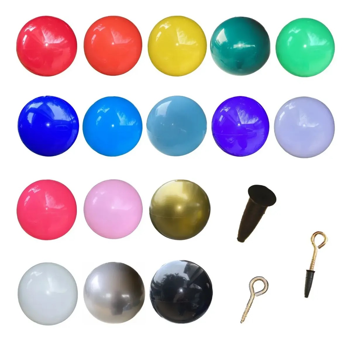 Bola Vinil Inflável para Decoração, Piscina, Lembrancinhas de Festas e Eventos Tam 20, 25 e 40cm Sbola - Imagem 12