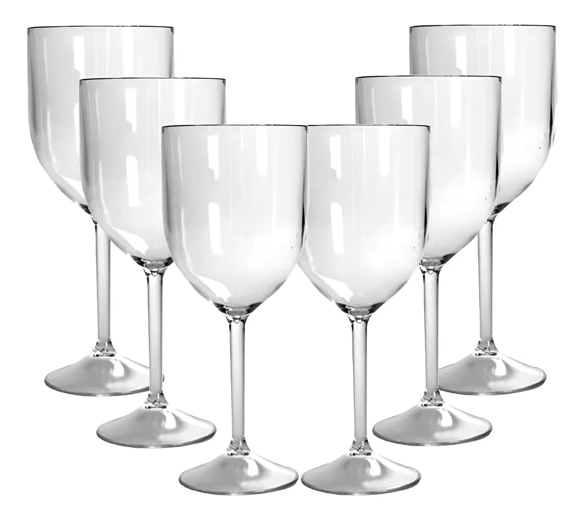 Taças de Vinho Acrílico Premium Transparente 330ml e 420ml Staça