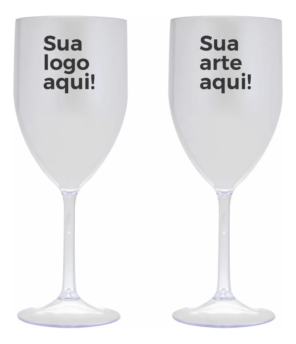 Taças de Vinho Acrílico Premium Transparente 330ml e 420ml Staça - Imagem 2