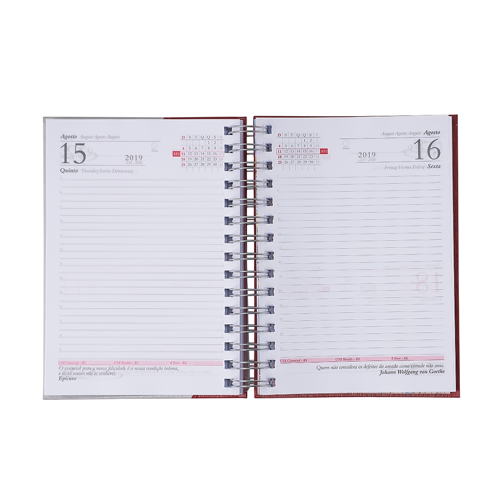 Agenda Diária 2027 A5 Percalux Wire-O S93631 - Imagem 10