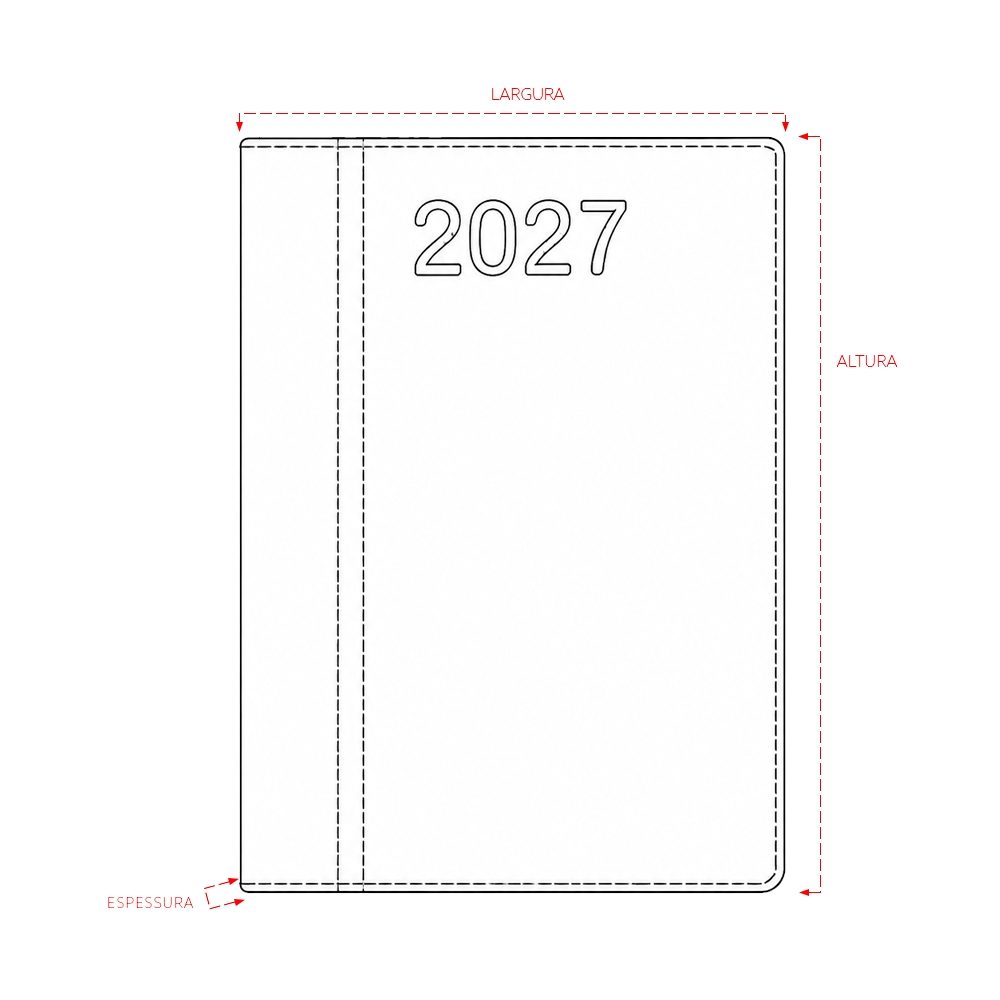 Agenda Diária 2027 A5 Couro Sintético S78231 - Imagem 5