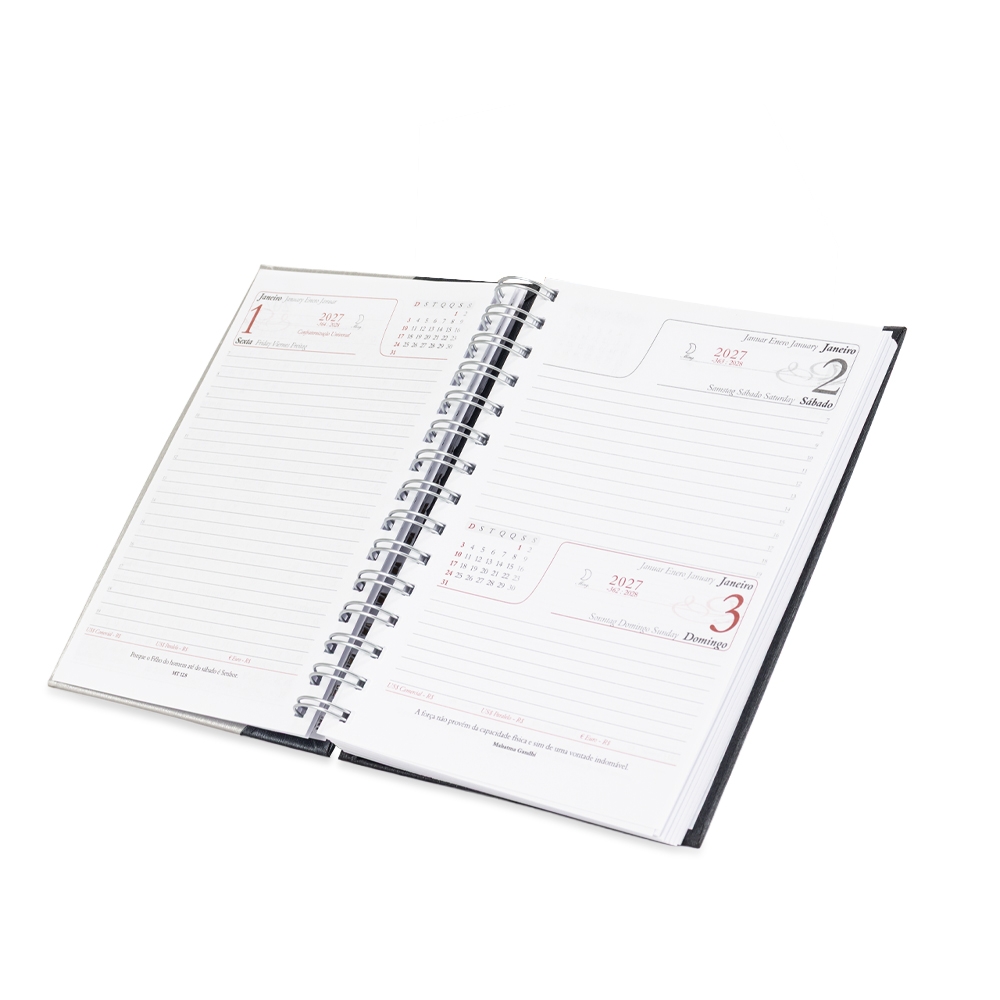 Agenda Diária 2027 A5 Percalux Wire-O S93631 - Imagem 3
