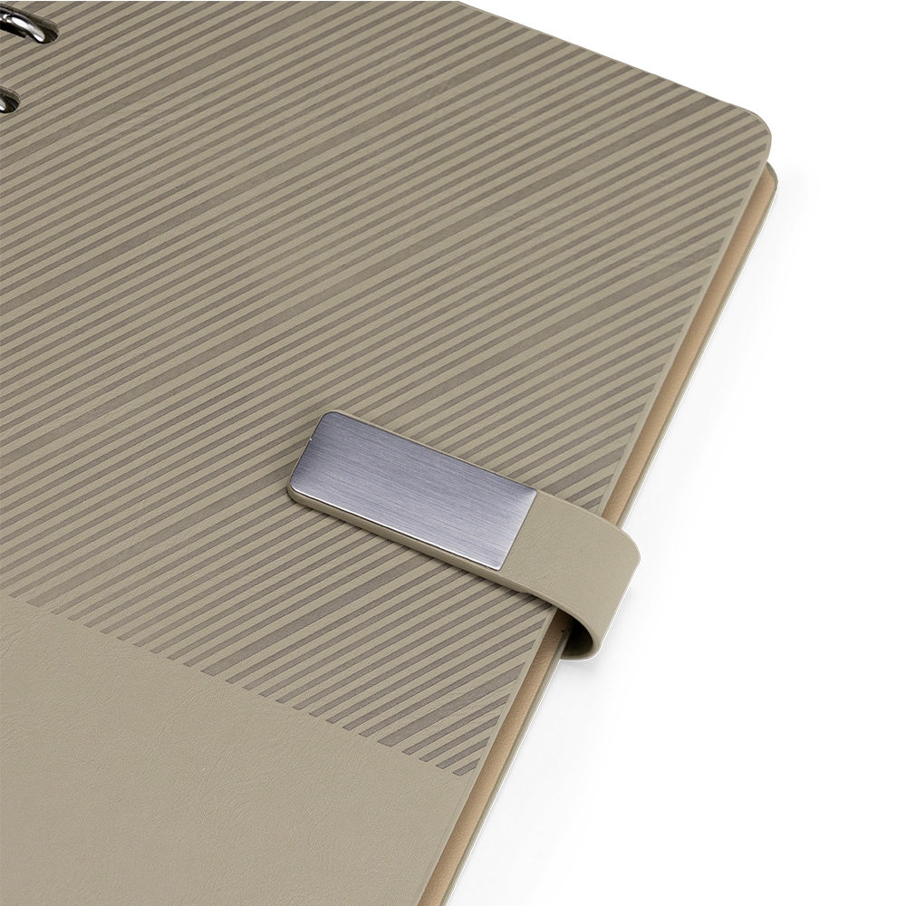 Caderno Fichário A5 COuro Sintético com Argolas Aço Carbono Fecho Plaquinha Magnética p-Laser S04191 - Imagem 8