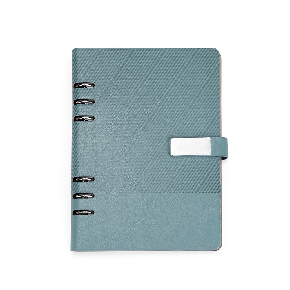 Caderno Fichário A5 COuro Sintético com Argolas Aço Carbono Fecho Plaquinha Magnética p-Laser S04191 - Imagem 11