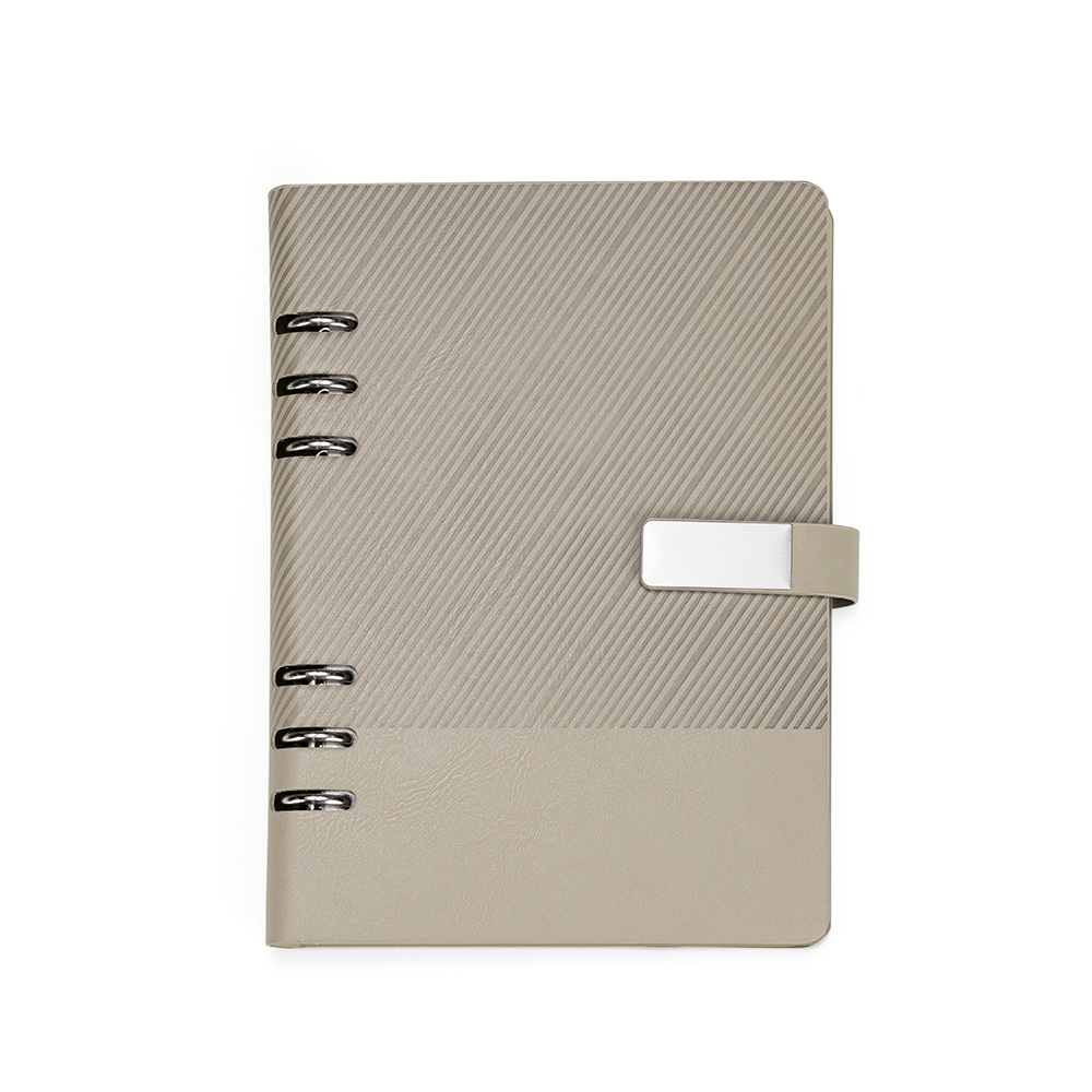 Caderno Fichário A5 COuro Sintético com Argolas Aço Carbono Fecho Plaquinha Magnética p-Laser S04191 - Imagem 10