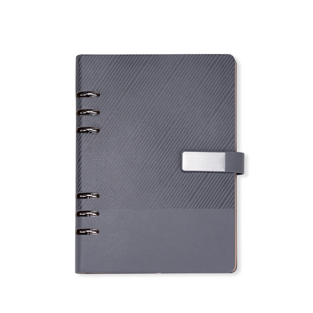 Caderno Fichário A5 COuro Sintético com Argolas Aço Carbono Fecho Plaquinha Magnética p-Laser S04191 - Imagem 9