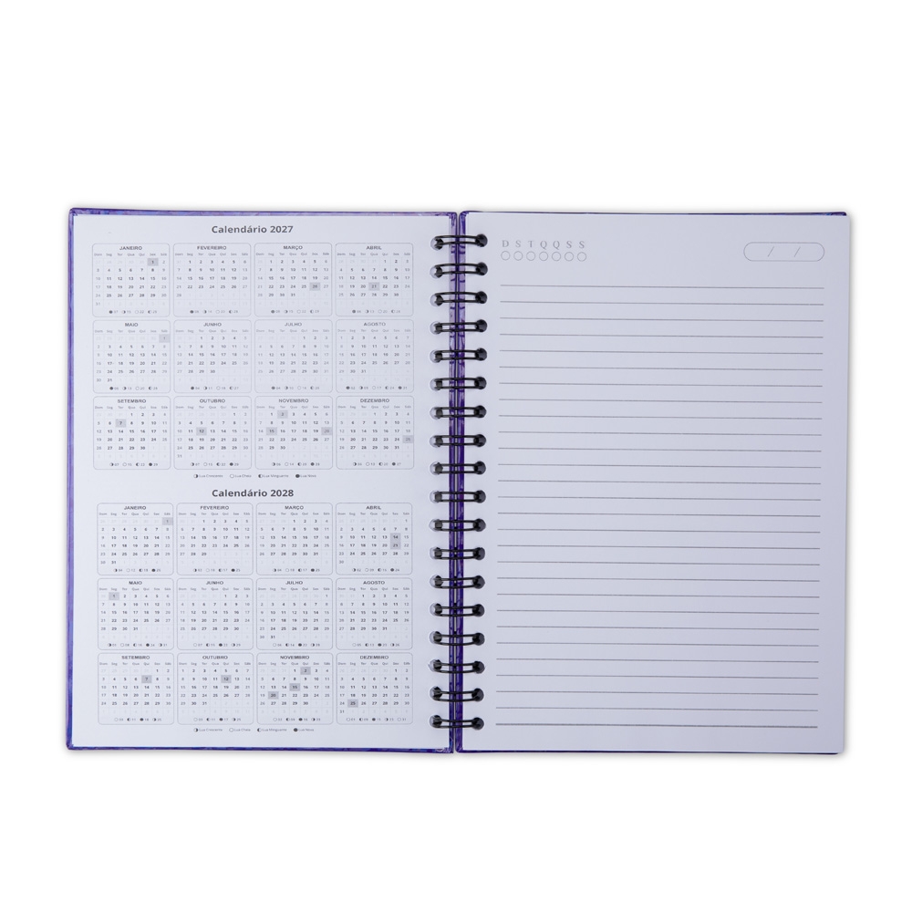 Caderno Capa Holográfica A5 Wire-O Tam 24x18cm 96f com Pauta Sa66451 - Imagem 2