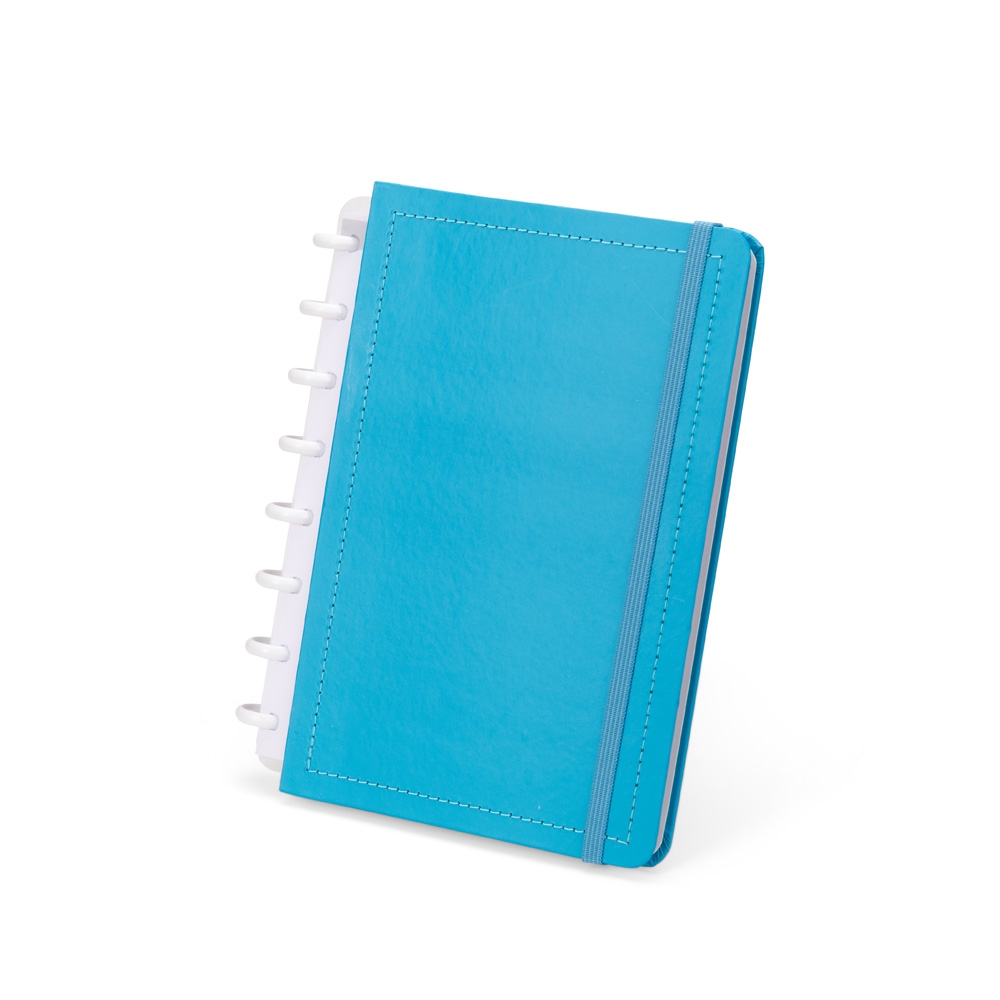 Caderno Disco A5 Tam 22x17cm 80f Pautadas 8 Discos Reposicionáveis p-Adicionar e Retirar Folhas Compatíveis S09451 - Imagem 10