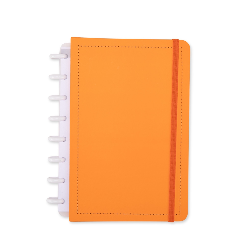 Caderno Disco A5 Tam 22x17cm 80f Pautadas 8 Discos Reposicionáveis p-Adicionar e Retirar Folhas Compatíveis S09451 - Imagem 7
