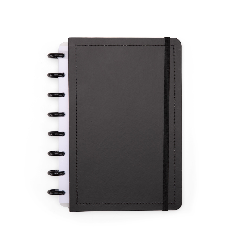 Caderno Disco A5 Tam 22x17cm 80f Pautadas 8 Discos Reposicionáveis p-Adicionar e Retirar Folhas Compatíveis S09451 - Imagem 2
