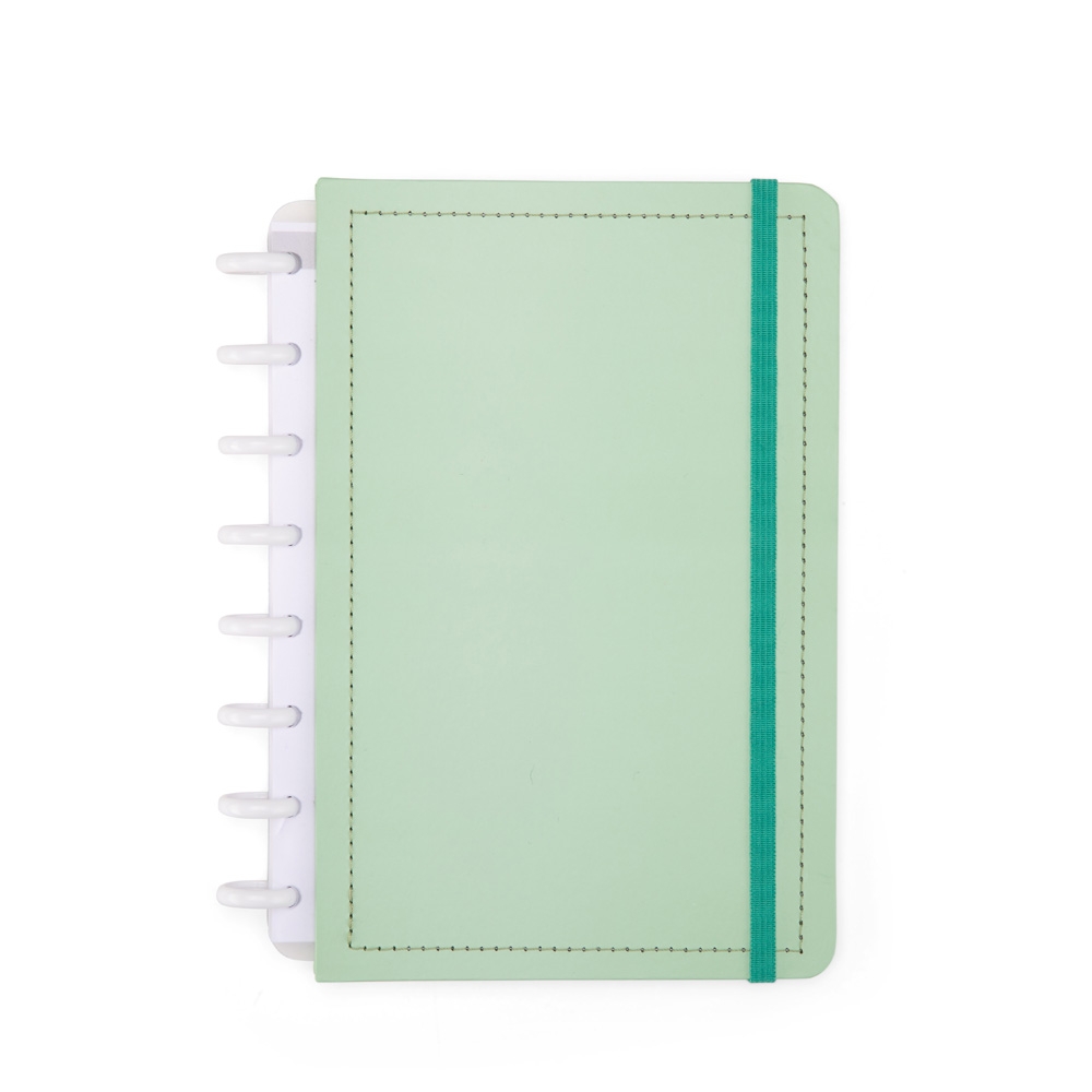 Caderno Disco A5 Tam 22x17cm 80f Pautadas 8 Discos Reposicionáveis p-Adicionar e Retirar Folhas Compatíveis S09451 - Imagem 5
