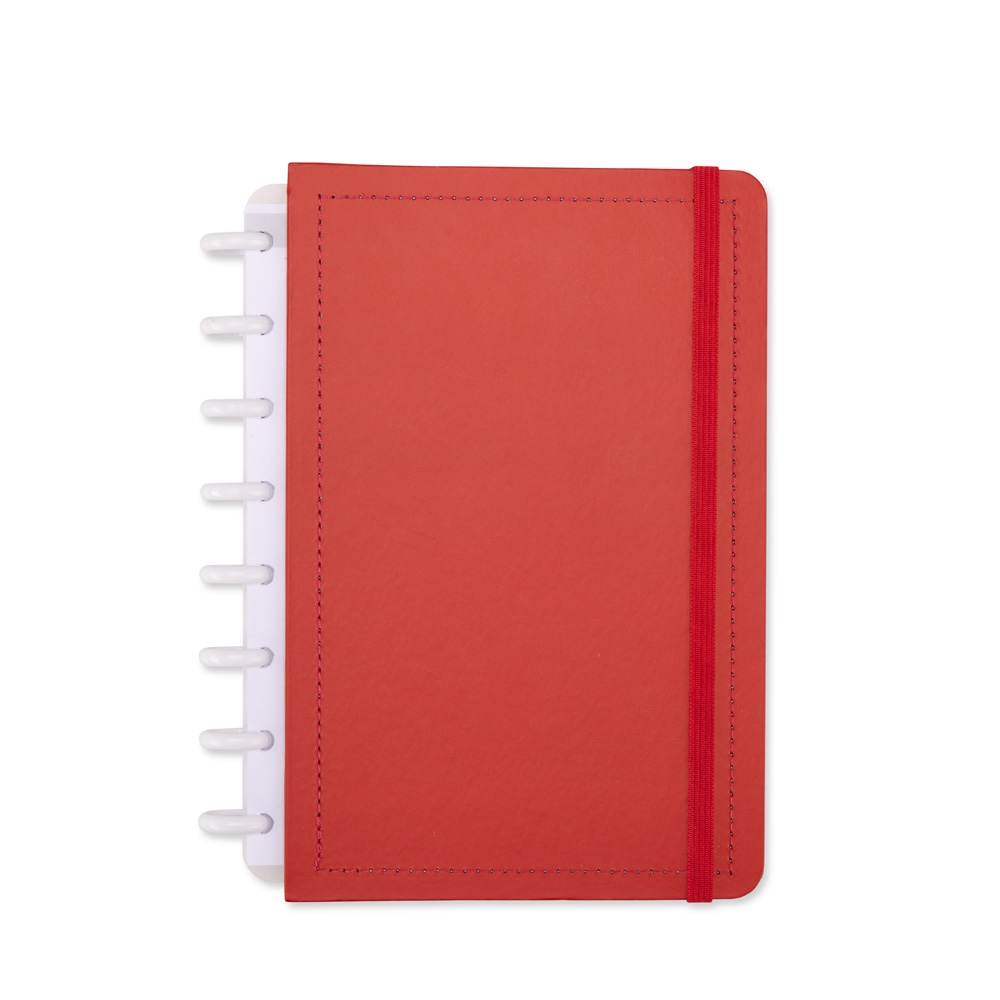 Caderno Disco A5 Tam 22x17cm 80f Pautadas 8 Discos Reposicionáveis p-Adicionar e Retirar Folhas Compatíveis S09451 - Imagem 8