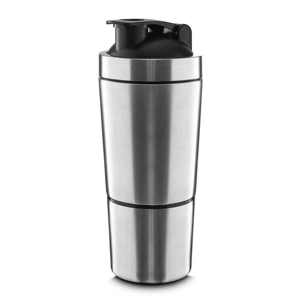 Coqueteleira 750ml Porta Suplemento, Trava de Segurança, Medidor, Peneira e Misturador S47151 - Imagem 4