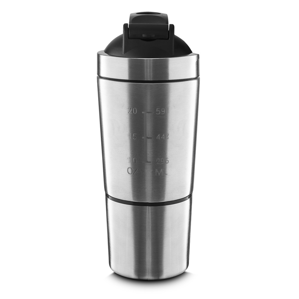 Coqueteleira 750ml Porta Suplemento, Trava de Segurança, Medidor, Peneira e Misturador S47151 - Imagem 2