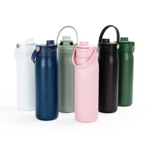 Garrafa Squeeze Térmica 700ml Parede Dupla Mod Similar Aço Inox Alça e Canudo Interno S18191