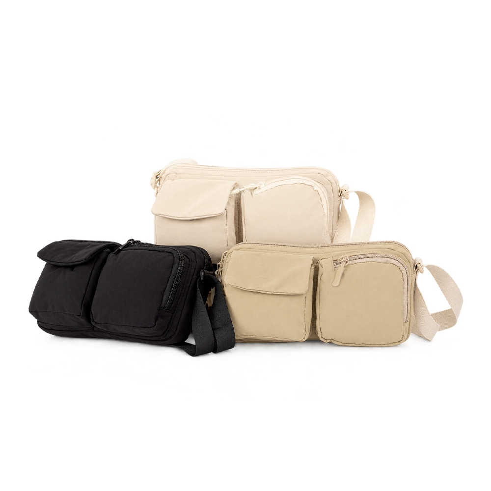 Bolsa de Ombro Nylon Impermeável 3 Compartimentos S58490 - Imagem 2