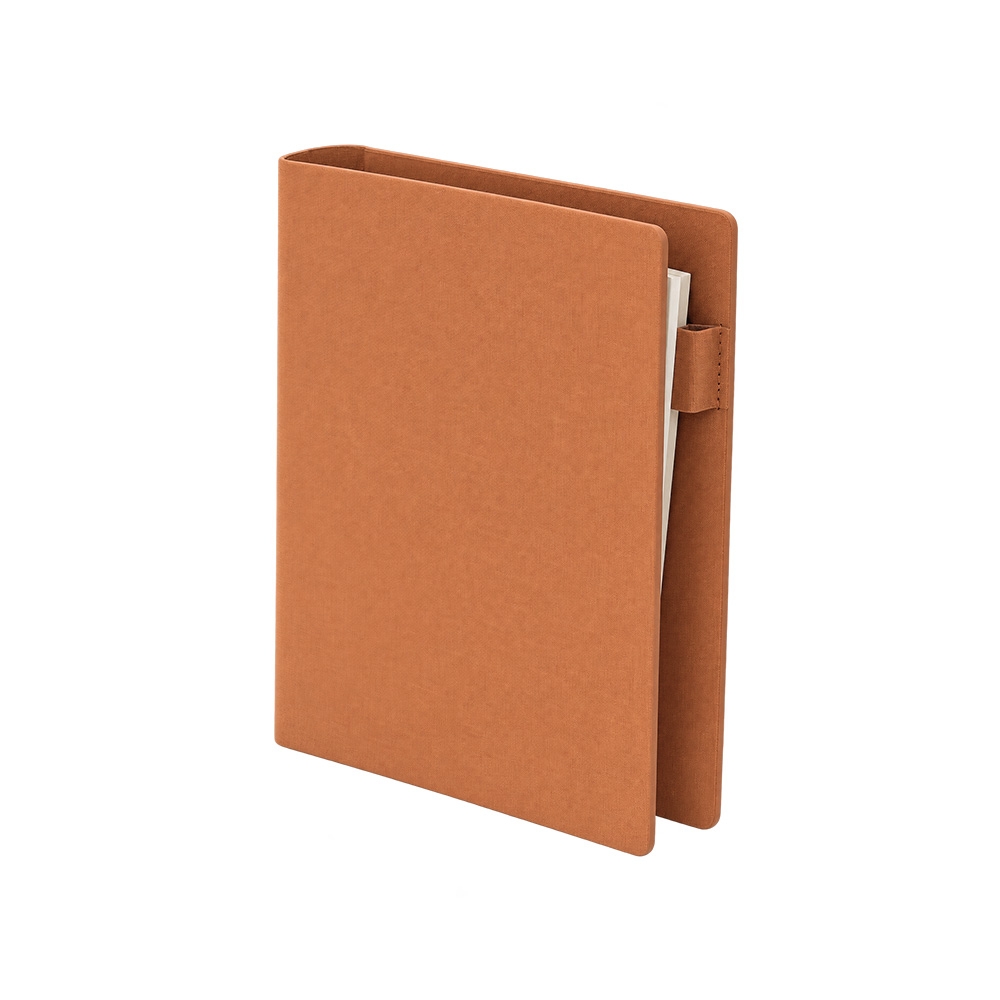 Caderno Fichário A5 Capa Dura PU 96f Seis Argolas Metal Porta Cartões, Documento, Caneta e Calculadora Solar S42390 - Imagem 2