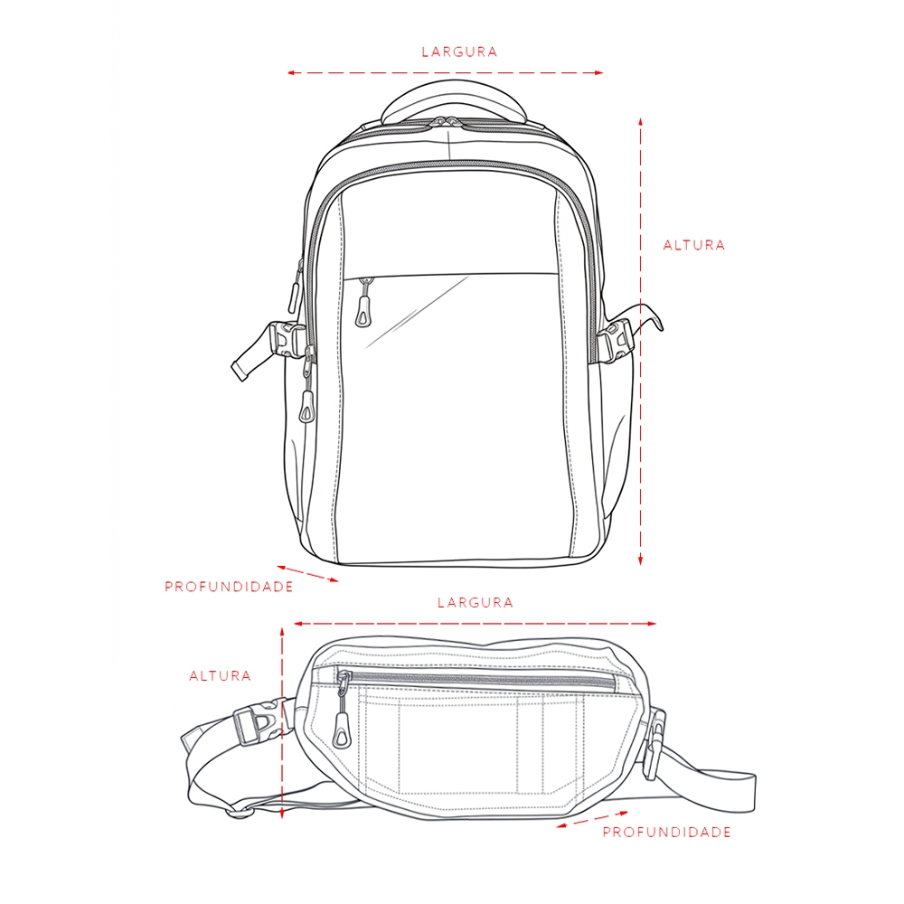 Mochila Notebook com Pochete em Couro Sintético 3 Divisórias S18490 - Imagem 6