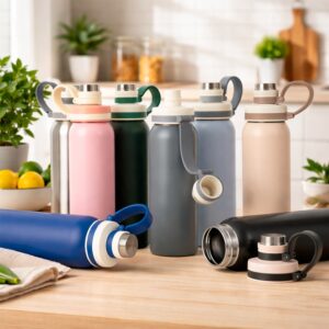 Garrafa Squeeze 800ml Inox com Alça S26091