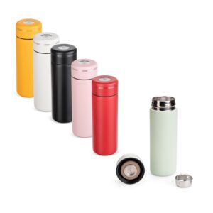 Garrafa Squeeze 300ml Térmica com Infusor Inox Parede Dupla S06290