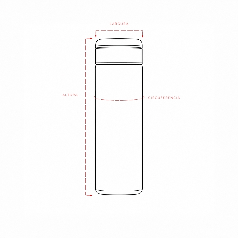 Garrafa Squeeze 300ml Térmica com Infusor Inox Parede Dupla S06290 - Imagem 12