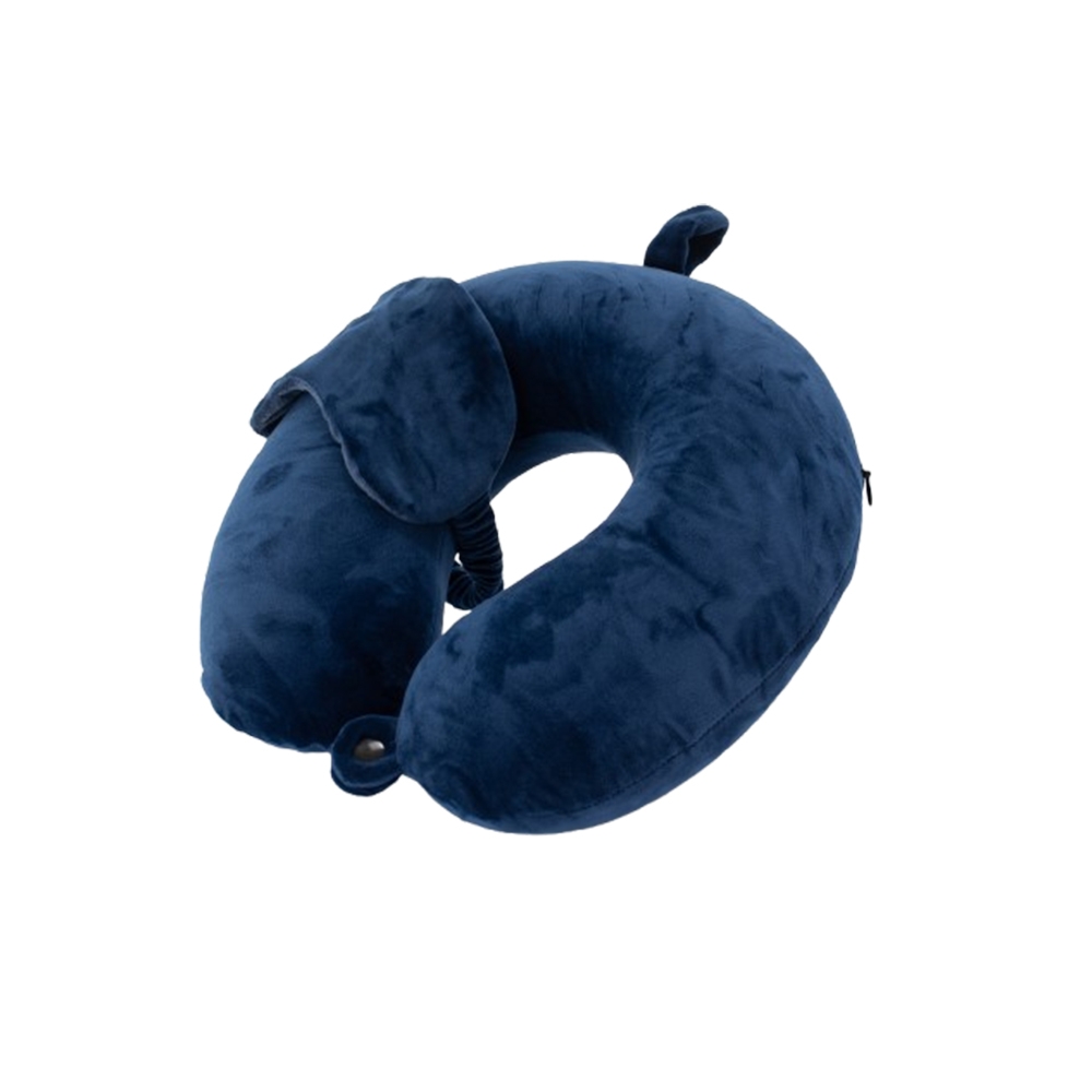 Kit de Viagem Almofada de Pescoço e Máscara de Dormir em Elastano Textura Aveludada S15291 - Imagem 7