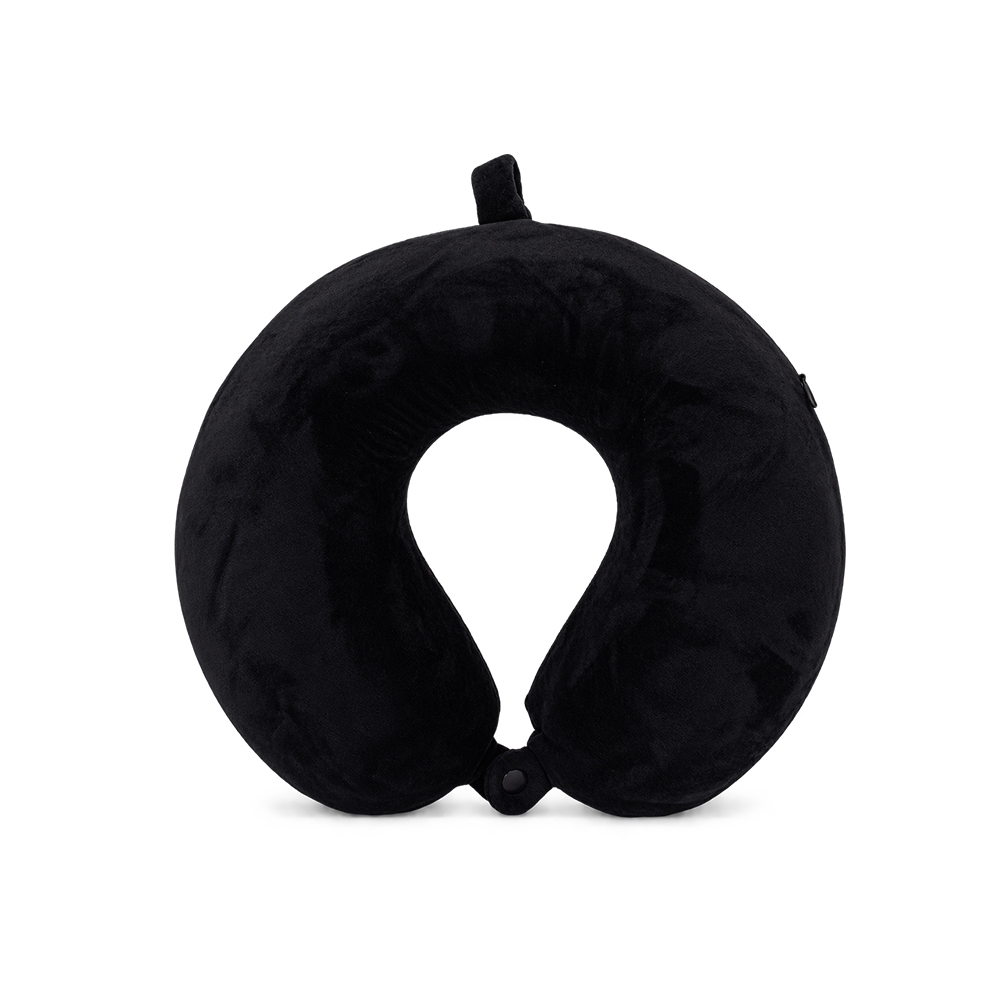 Kit de Viagem Almofada de Pescoço e Máscara de Dormir em Elastano Textura Aveludada S15291 - Imagem 6