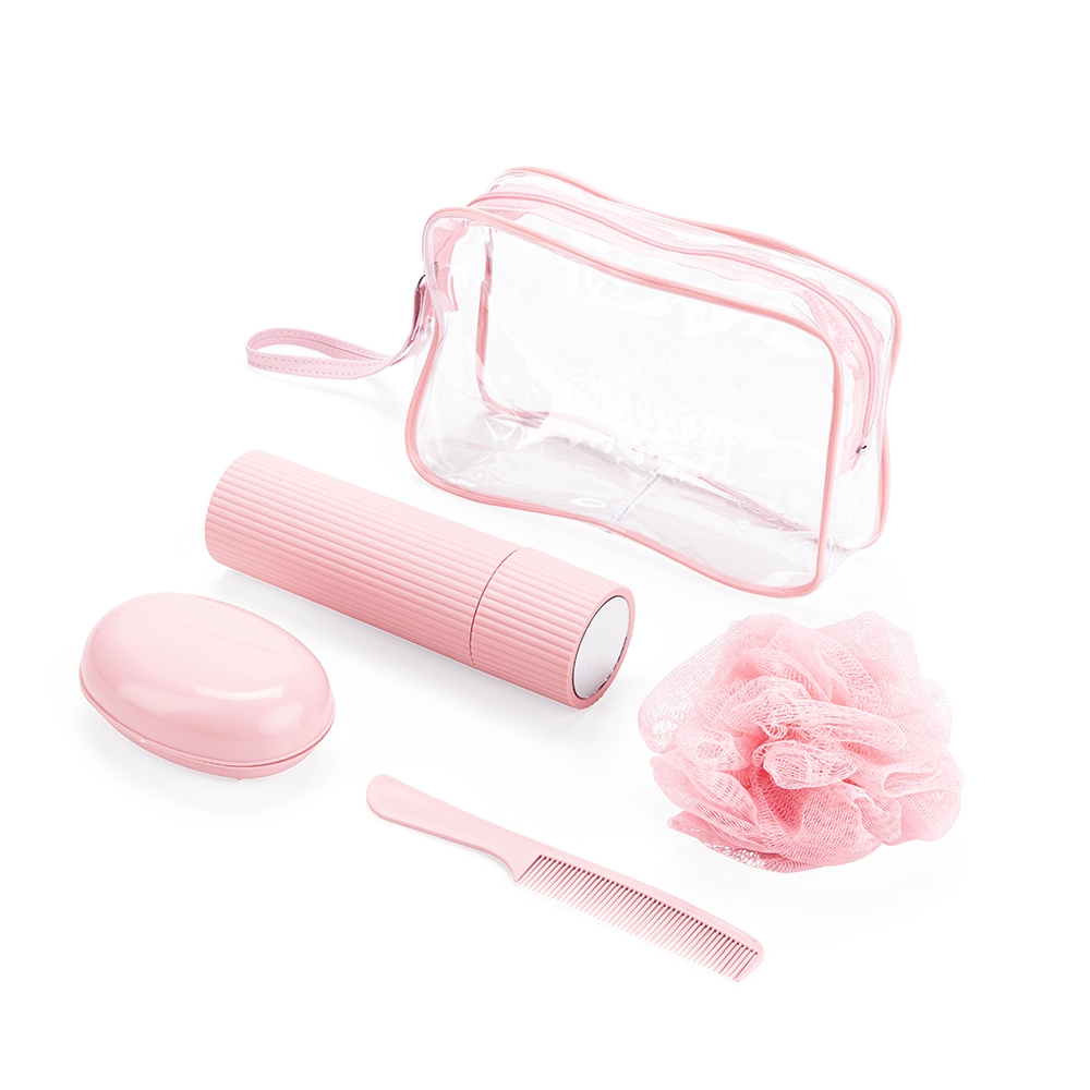 Kit Viagem 4 Peças com Nécessaire em PVC Tam 21x15x6cm S50291 - Imagem 5