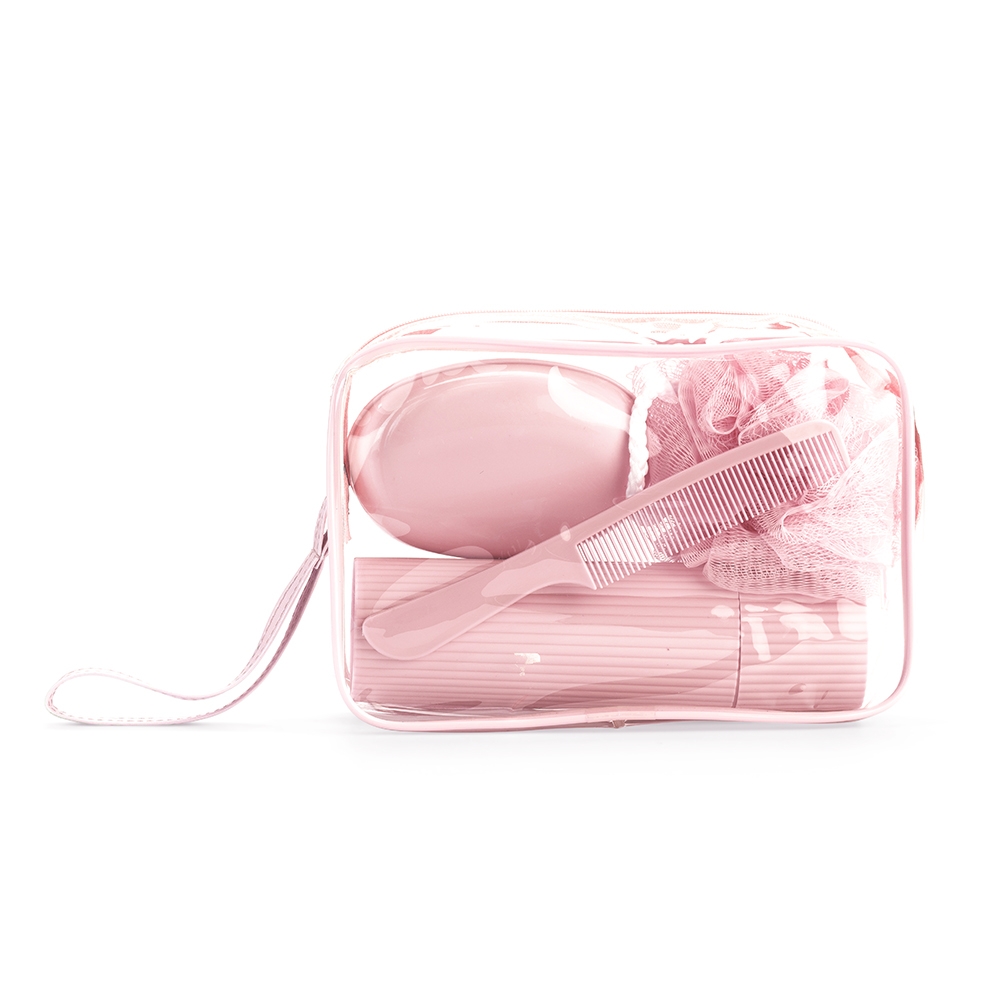 Kit Viagem 4 Peças com Nécessaire em PVC Tam 21x15x6cm S50291 - Imagem 2