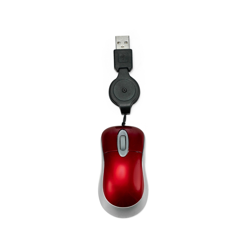 Mouse Mini com Fio Retrátil USB Led S46001@p - Imagem 5