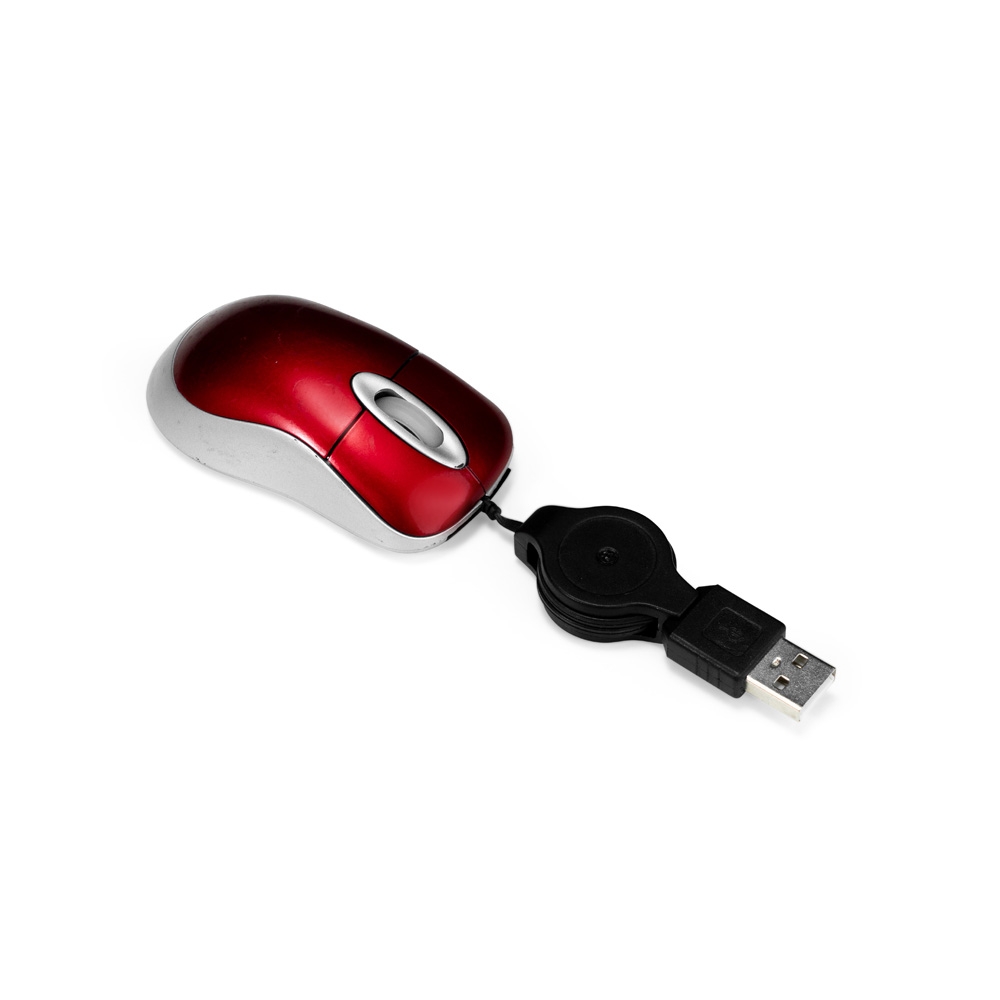 Mouse Mini com Fio Retrátil USB Led S46001@p - Imagem 3