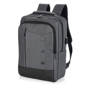 Mochila Notebook USB Poliéster 20L com Alça Troley S89390
