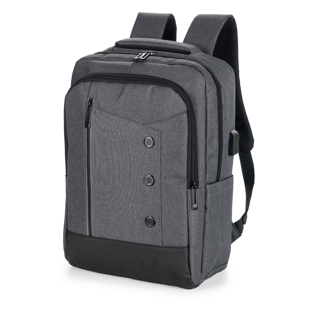 Mochila Notebook USB Poliéster 20L com Alça Troley S89390