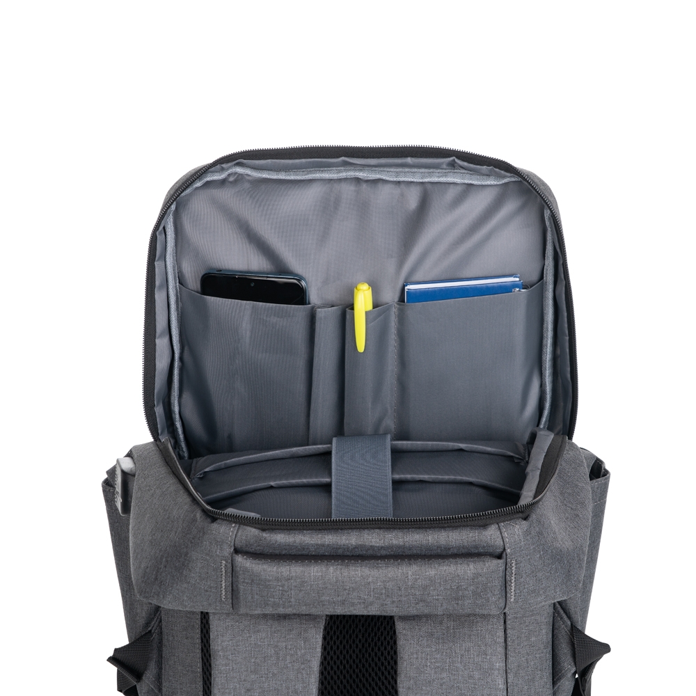 Mochila Notebook USB Poliéster 20L com Alça Troley S89390 - Imagem 6