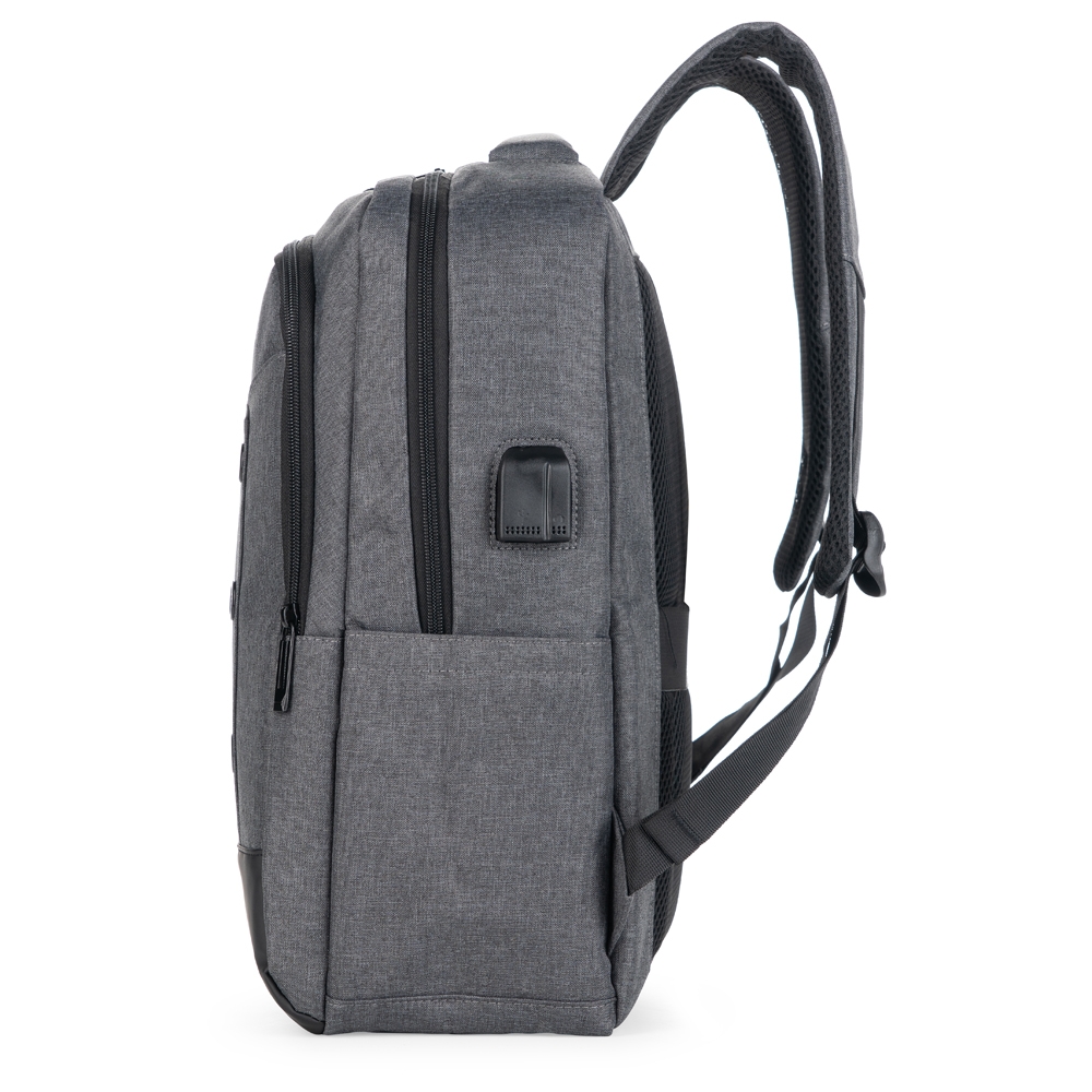 Mochila Notebook USB Poliéster 20L com Alça Troley S89390 - Imagem 12
