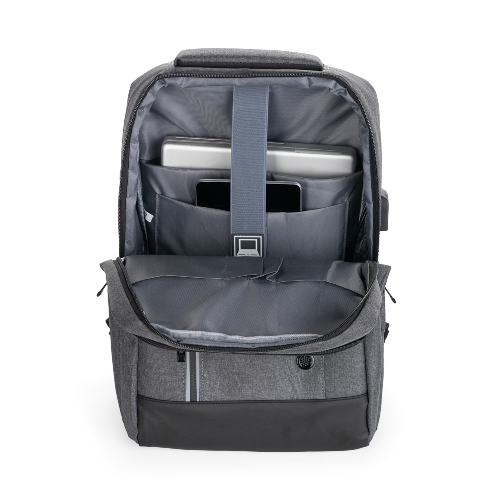 Mochila Notebook USB Poliéster 20L com Alça Troley S89390 - Imagem 7