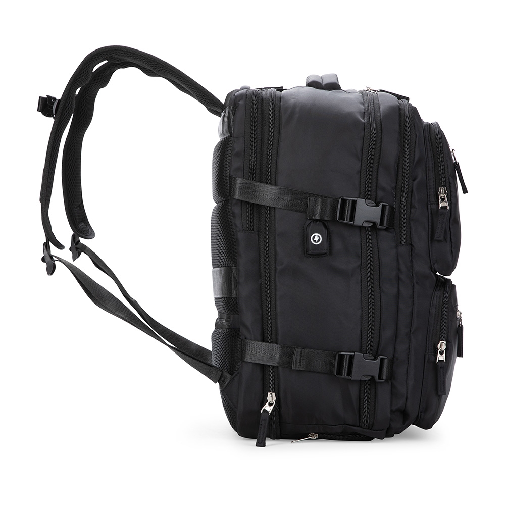 Mochila Expansível Notebook USB Oxford Bolso p-Molhados, Tenis e Antifurto S91220 - Imagem 10