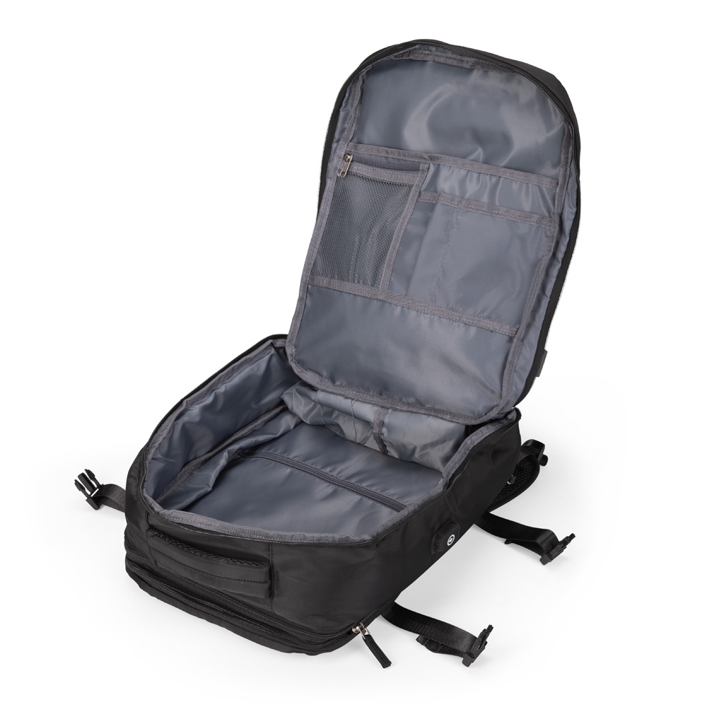 Mochila Expansível Notebook USB Oxford Bolso p-Molhados, Tenis e Antifurto S91220 - Imagem 7