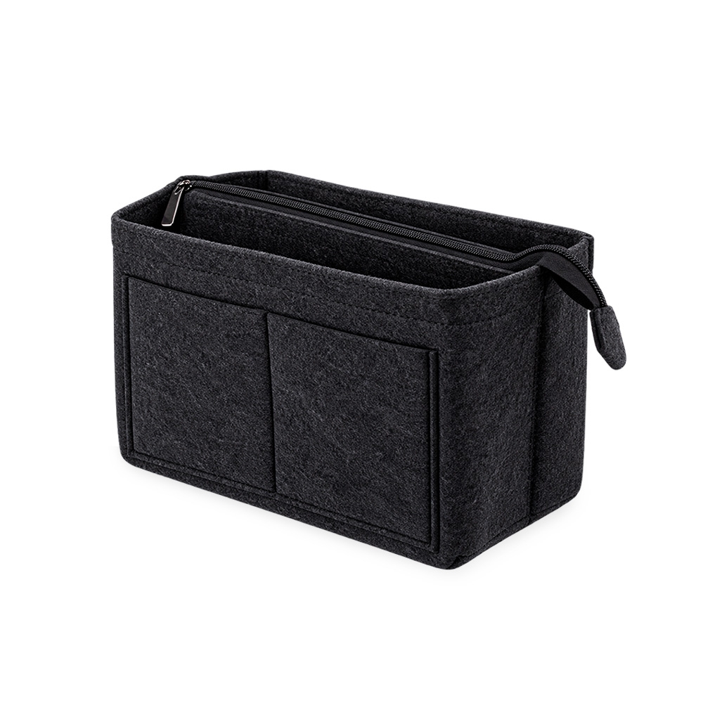 Nécessaire em Feltro 11 Bolsos com Alça com Mosquetão Tam 13x21x11cm S67390 - Imagem 2