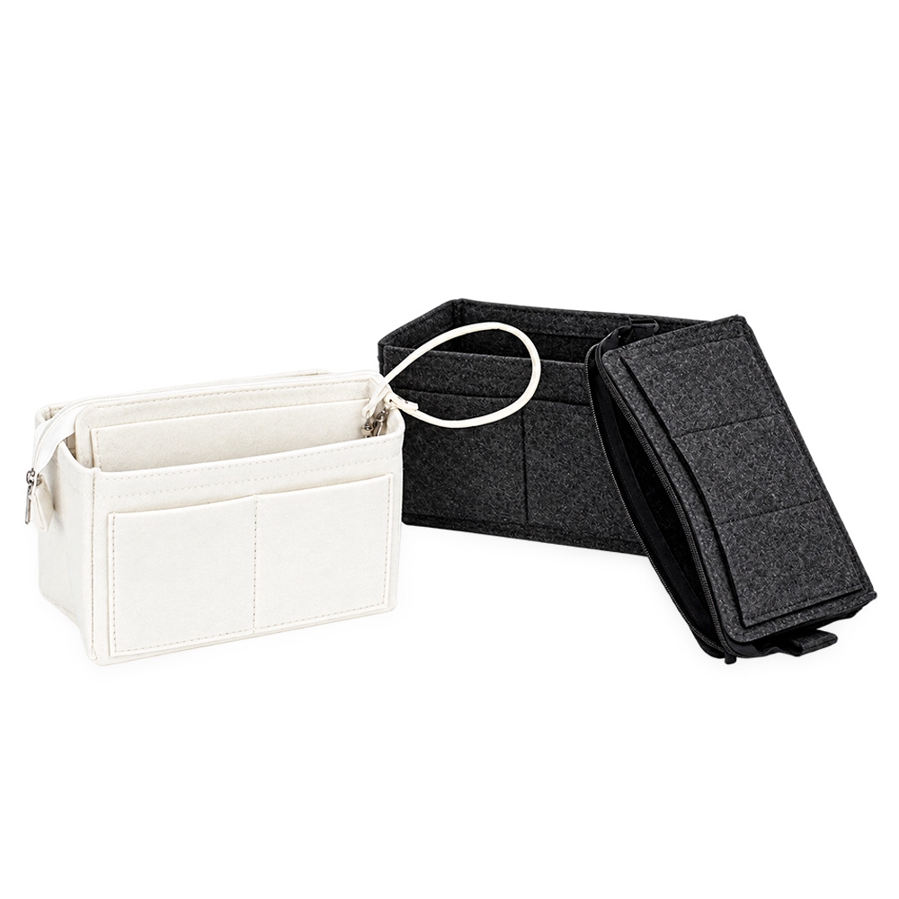 Nécessaire em Feltro 11 Bolsos com Alça com Mosquetão Tam 13x21x11cm S67390