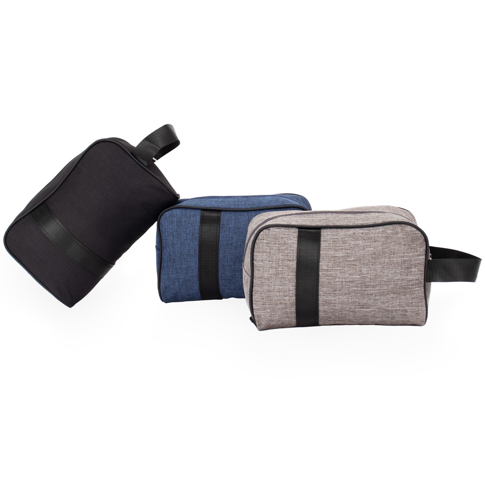 Nécessaire Oxford Impermeavel Tam 24x15x9.5cm Zíper e Alça S11291 - Imagem 3