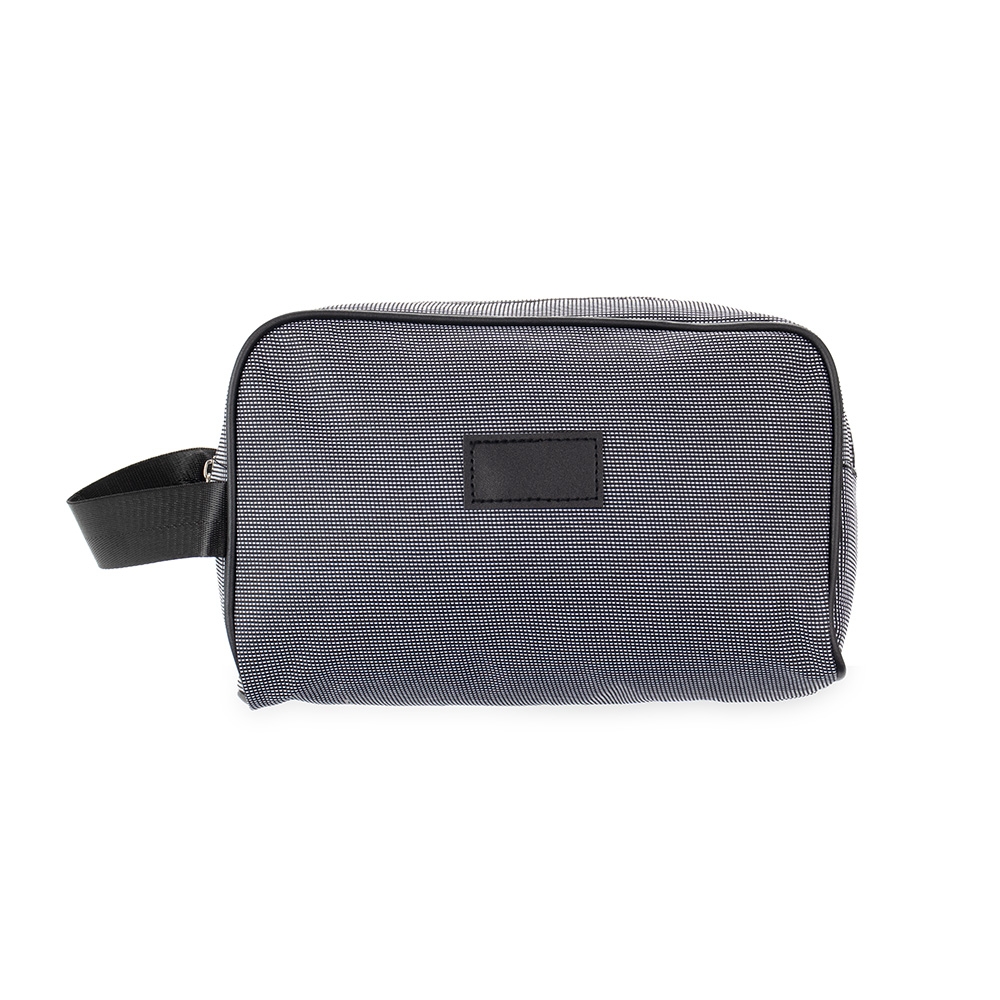 Nécessaire Oxford Impermeavel Tam 25x17x9.5cm Zíper, Alça e Plaquinha em Couro S70291 - Imagem 5