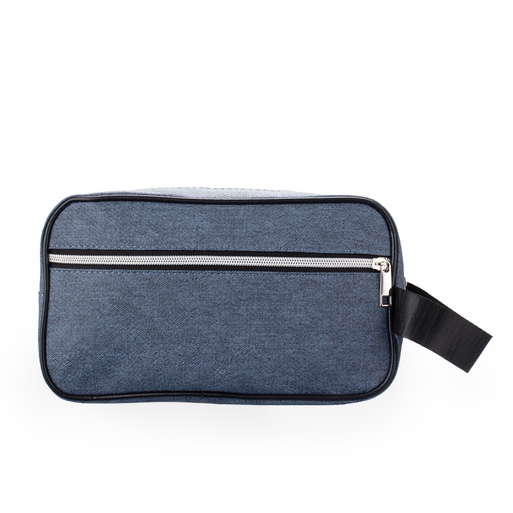 Nécessaire PU Texturizado Tam 26x14x10cm Dois Compartimentos Zíper, Alça S01291 - Imagem 6