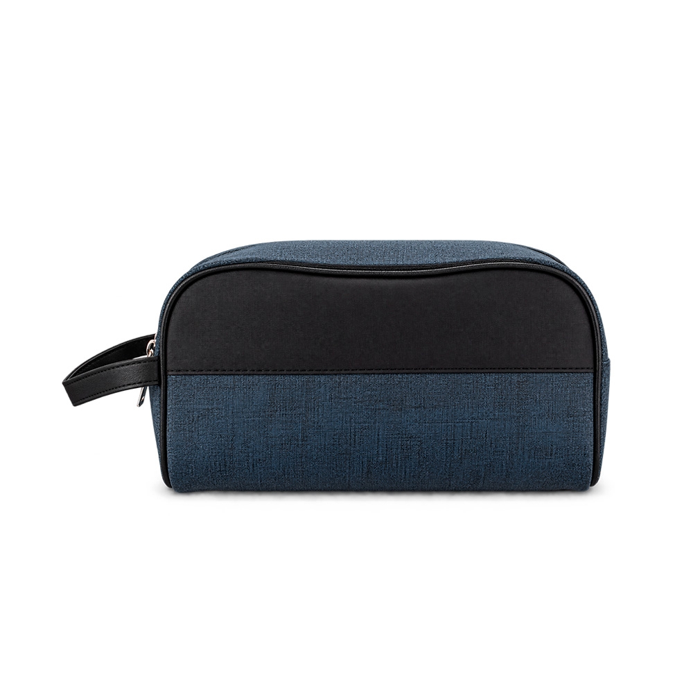 Nécessaire PU Texturizado Tam 26x14x12cm Dois Compartimentos Zíper, Alça S90291 - Imagem 5