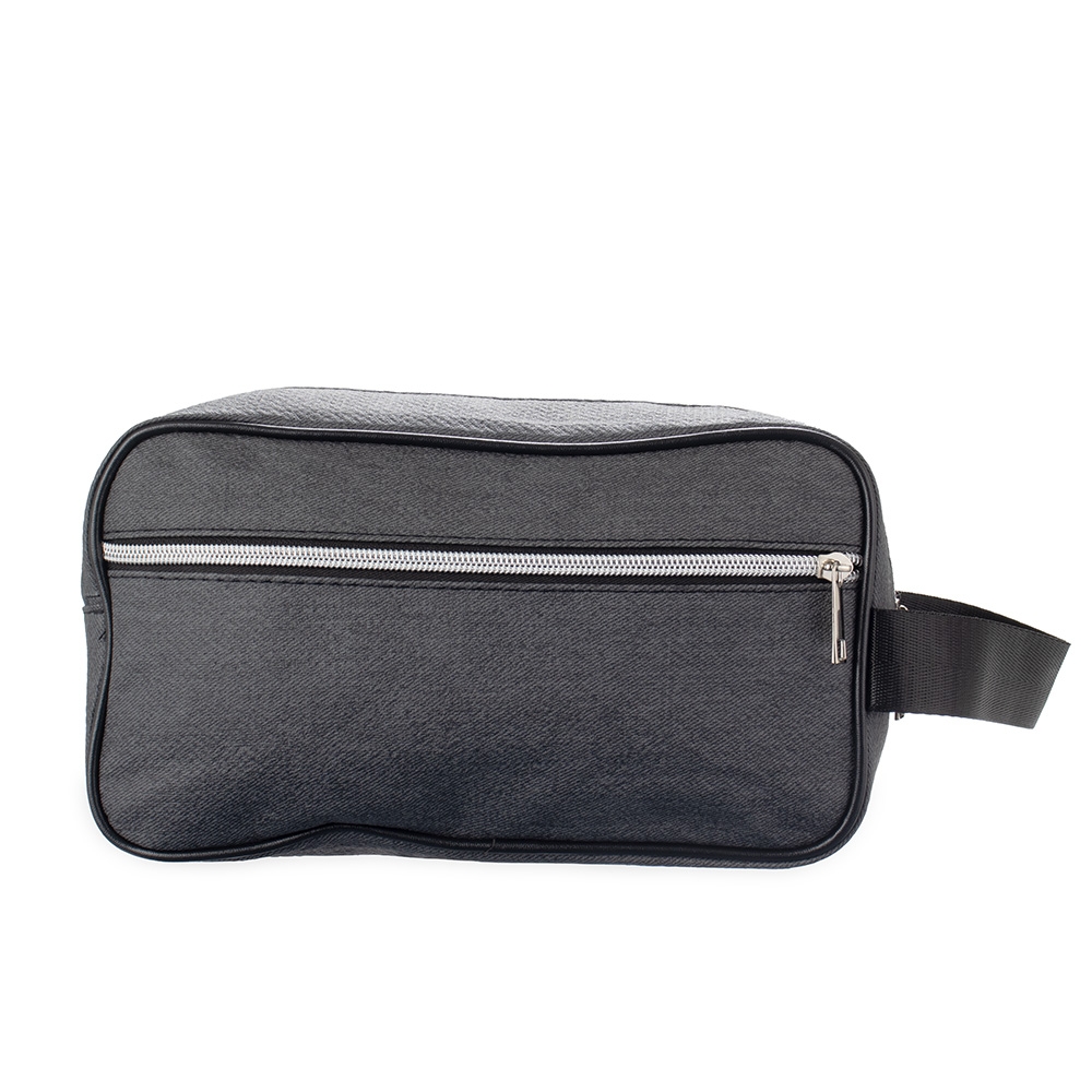 Nécessaire PU Texturizado Tam 26x14x10cm Dois Compartimentos Zíper, Alça S01291 - Imagem 5