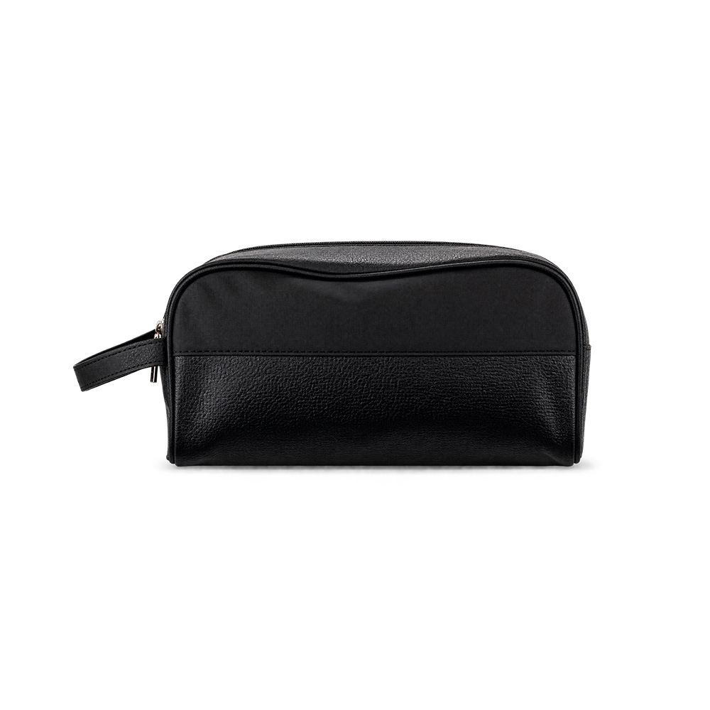 Nécessaire PU Texturizado Tam 26x14x12cm Dois Compartimentos Zíper, Alça S90291 - Imagem 6
