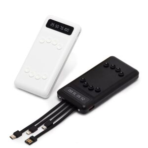 Carregador de Celular Power Bank 10.000mAh USB Multissaídas Compacto com Led e Lanterna S90080