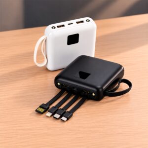 Carregador de Celular Power Bank USB 10.000mAh Multissaídas Compacto com Lanterna e Alça S94490