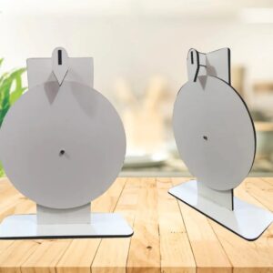 Roleta de Premios MDF Branco Base de Encaixe Giro Livre Tam. 35cm Altura 28cm Disco Sroleta
